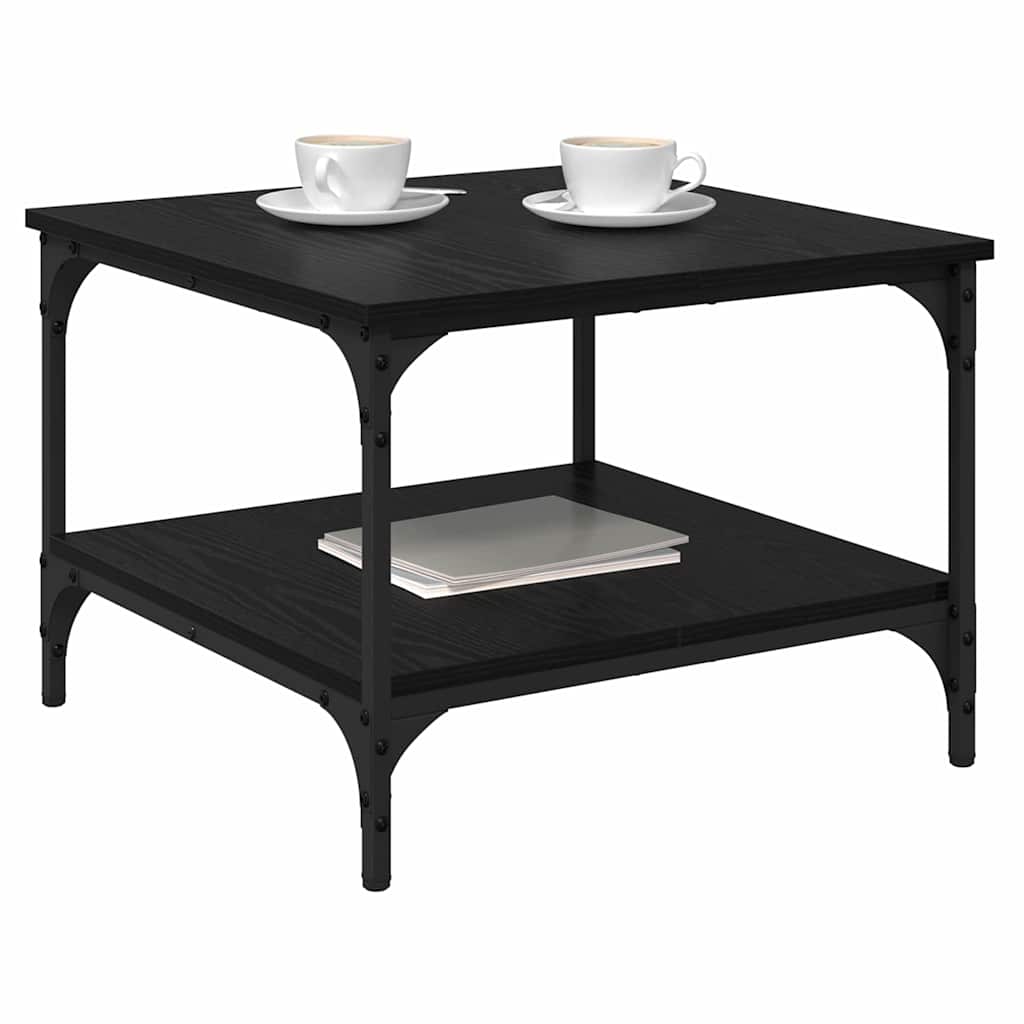 Tavolino da salotto Rovere Nero 55 x 55 x 40 cm