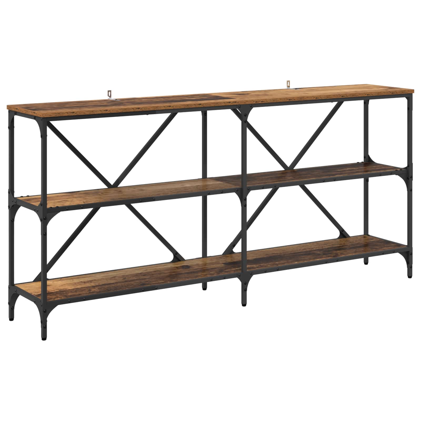 Tavolo consolle con lo scaffale Legno vecchio 160 x 30 x 75 cm | homemem39