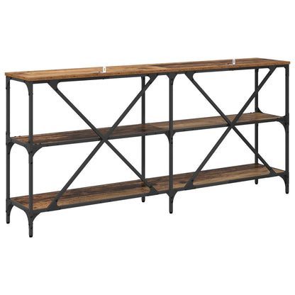 Tavolo consolle con lo scaffale Legno vecchio 160 x 30 x 75 cm | homemem39