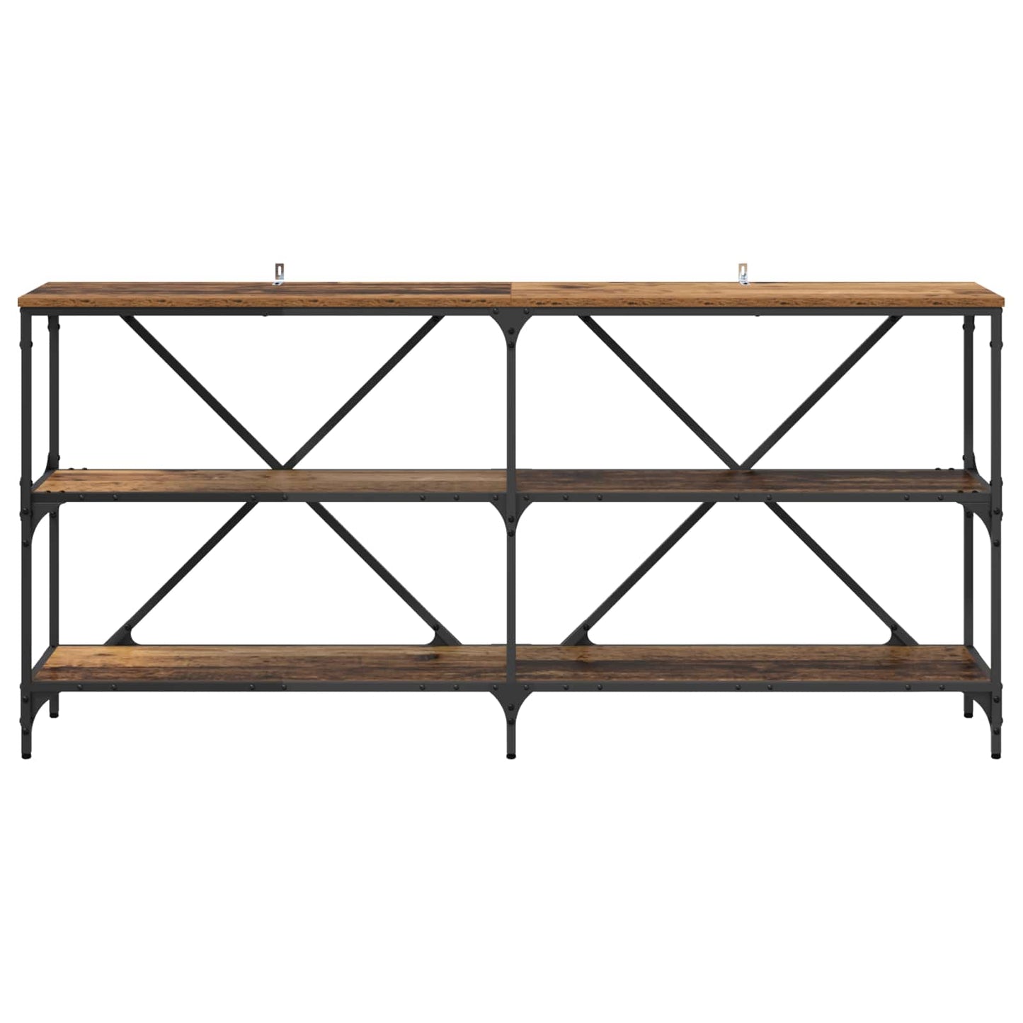 Tavolo consolle con lo scaffale Legno vecchio 160 x 30 x 75 cm | homemem39