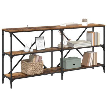 Tavolo consolle con lo scaffale Legno vecchio 160 x 30 x 75 cm | homemem39