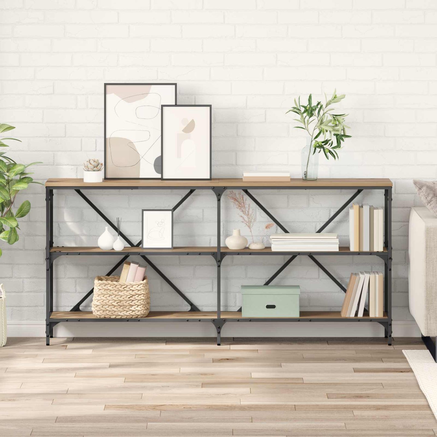 Tavolo consolle Rovere artigianale 160 x 30 x 75 cm | homemem39