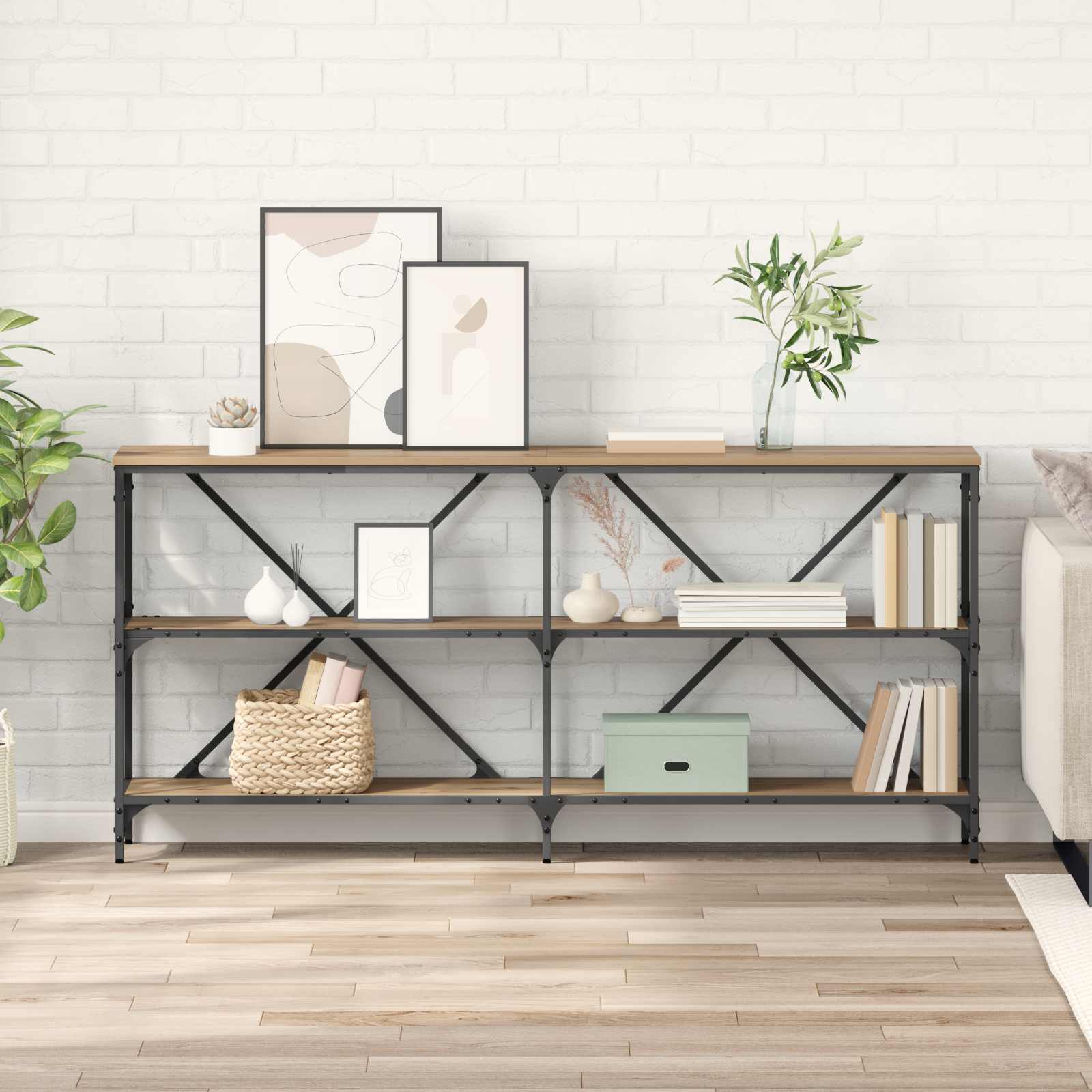 Tavolo consolle Rovere artigianale 160 x 30 x 75 cm | homemem39