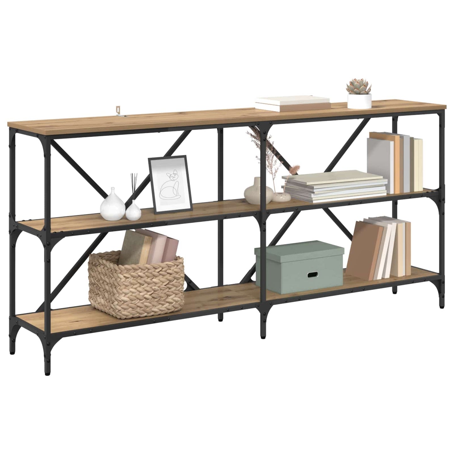 Tavolo consolle Rovere artigianale 160 x 30 x 75 cm | homemem39
