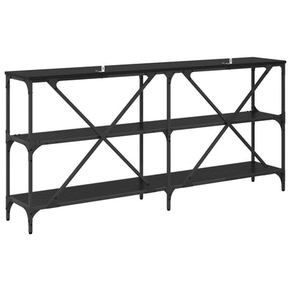 Tavolo consolle Rovere Nero 160 x 30 x 75 cm Legno multistrato | homemem39
