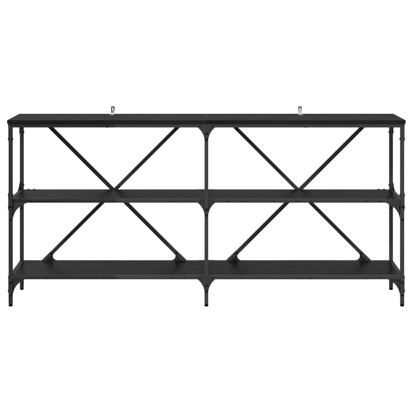 Tavolo consolle Rovere Nero 160 x 30 x 75 cm Legno multistrato | homemem39