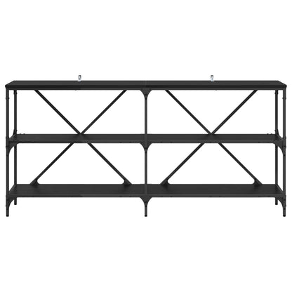 Tavolo consolle Rovere Nero 160 x 30 x 75 cm Legno multistrato | homemem39