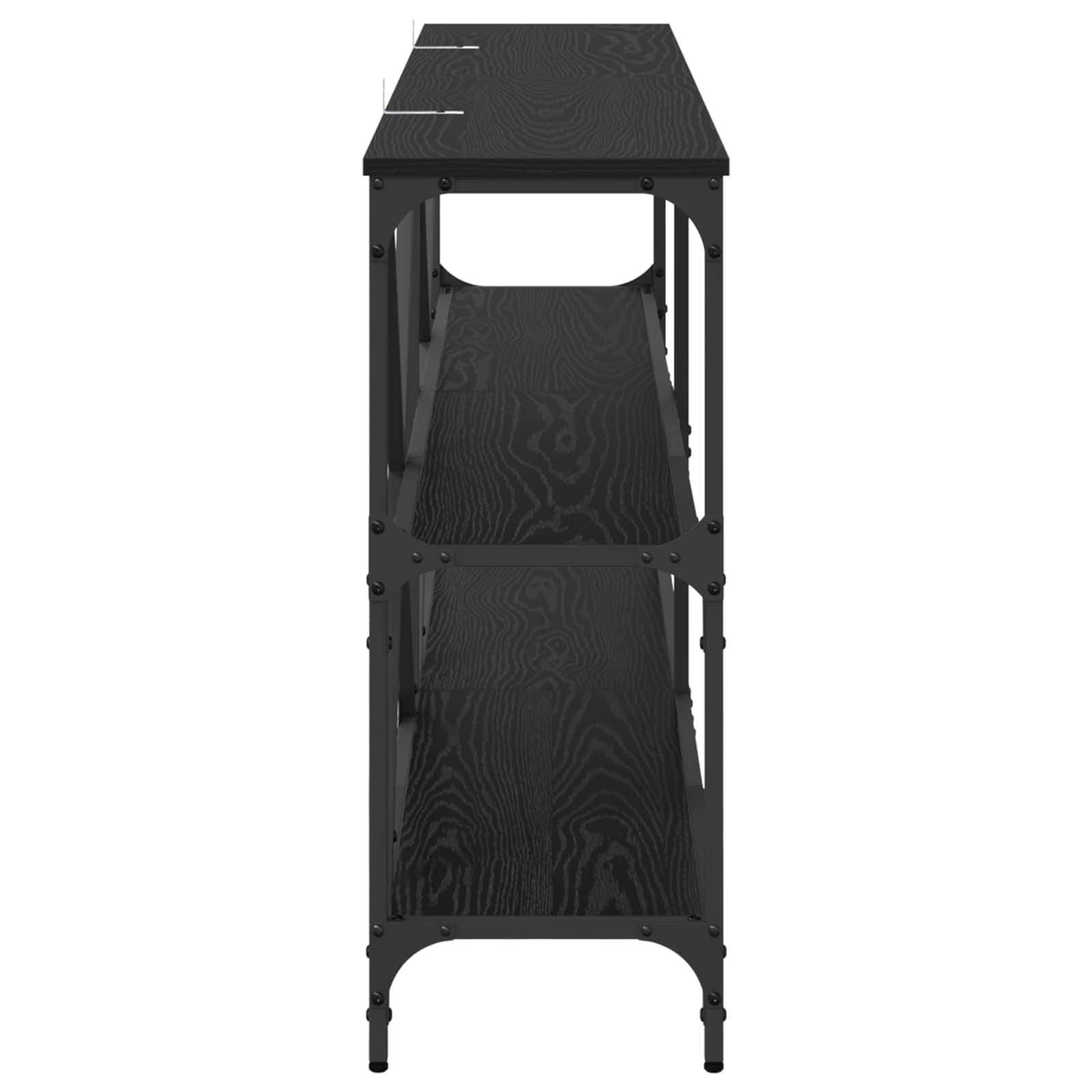 Tavolo consolle Rovere Nero 160 x 30 x 75 cm Legno multistrato | homemem39