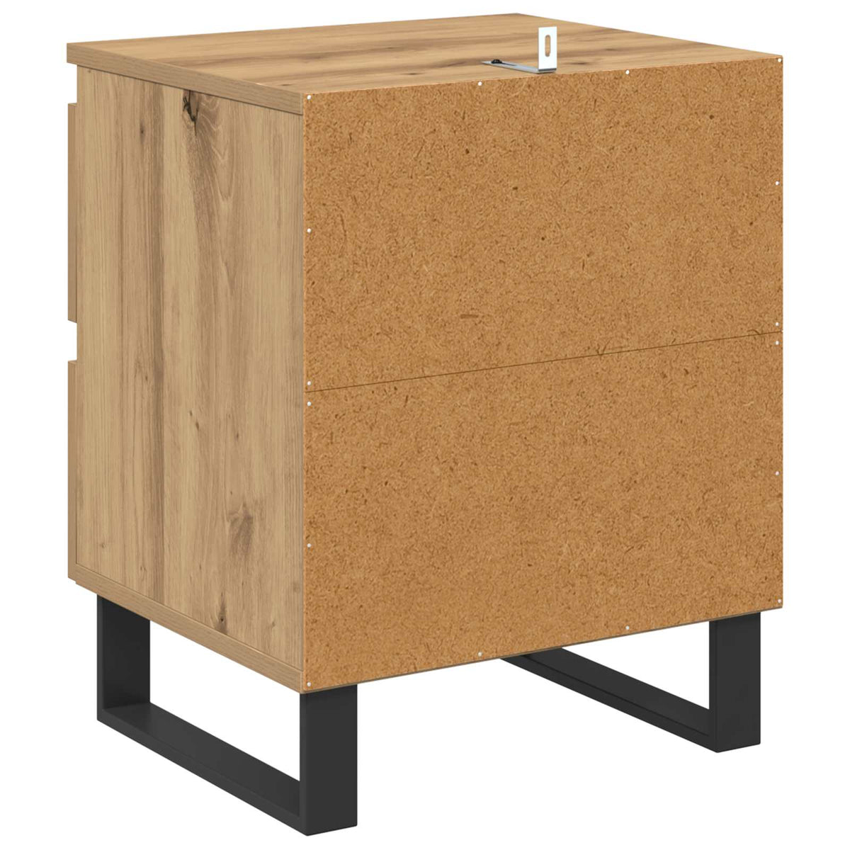 Armadio da Notte 2 pz Rovere artigianale 40 x 35 x 50 cm