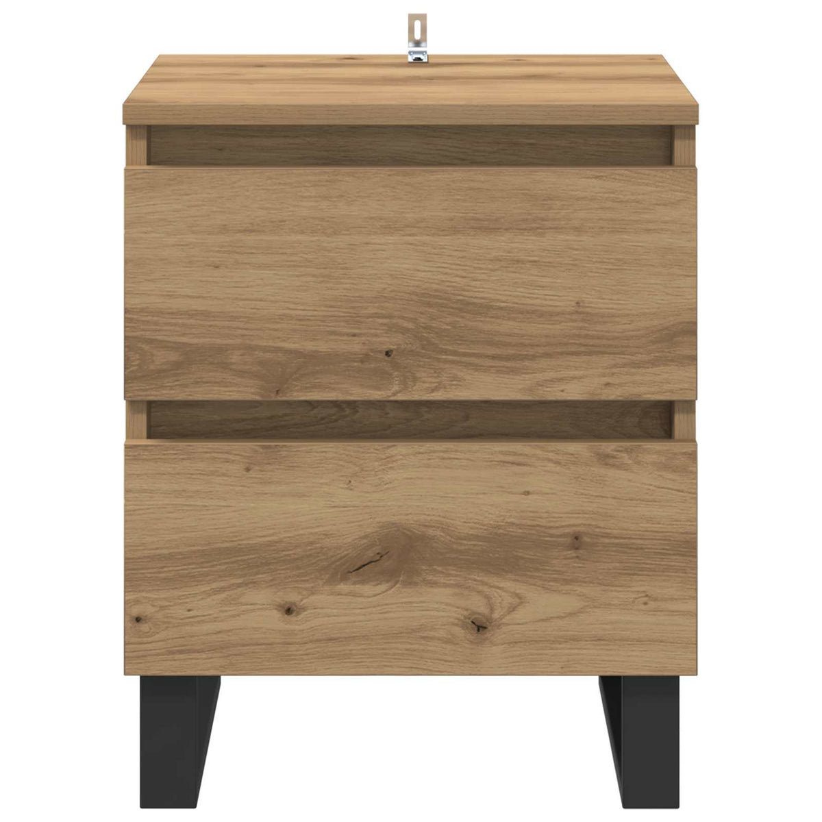 Armadio da Notte 2 pz Rovere artigianale 40 x 35 x 50 cm