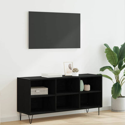 Mobile TV Rovere Nero 103,5 x 30 x 50 cm Legno multistrato