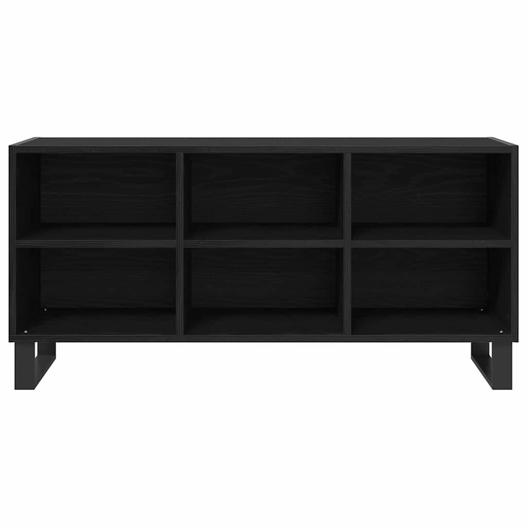 Mobile TV Rovere Nero 103,5 x 30 x 50 cm Legno multistrato