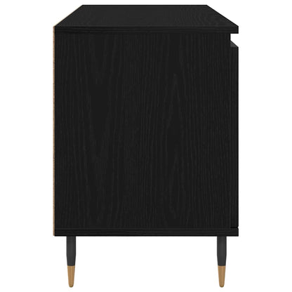 Mobile TV 104 x 35 x 50 cm Rovere Nero Legno ingegnerizzato