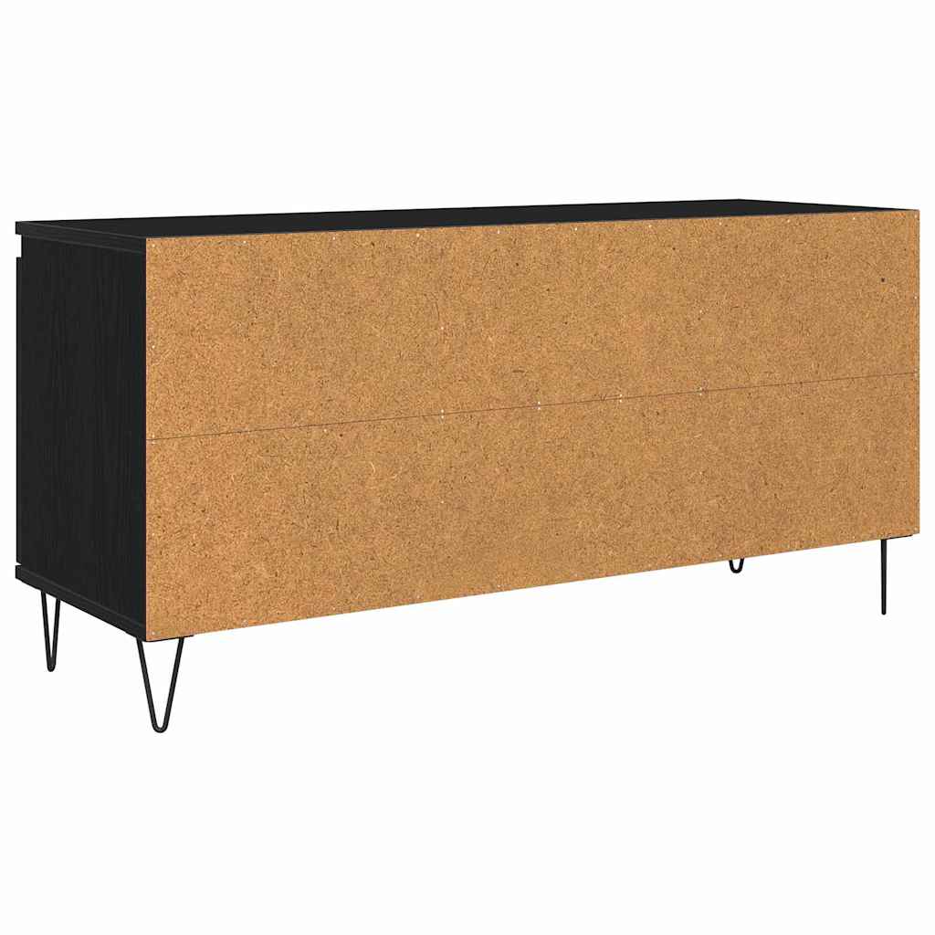 Mobile TV Rovere Nero 104 x 35 x 50 cm Legno multistrato