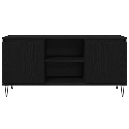 Mobile TV Rovere Nero 104 x 35 x 50 cm Legno multistrato