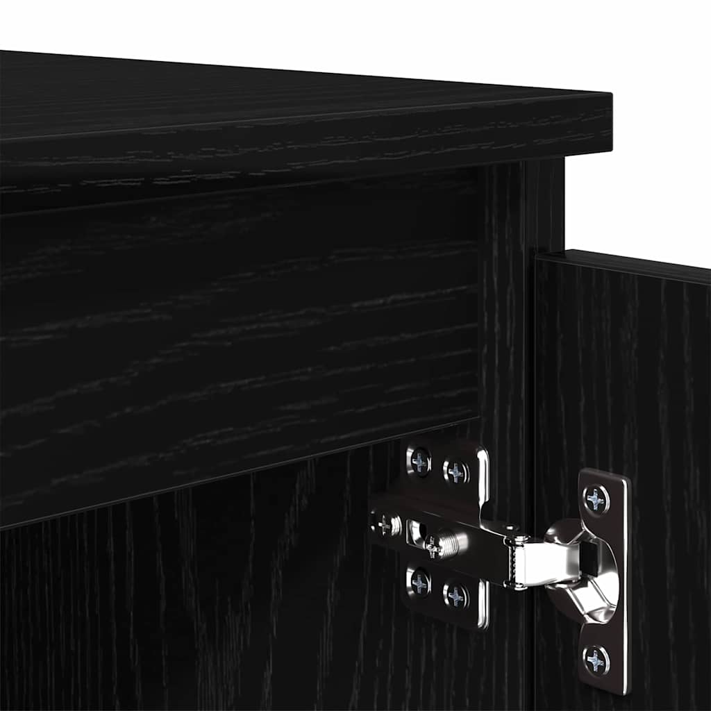 Mobile TV Rovere Nero 104 x 35 x 50 cm Legno multistrato
