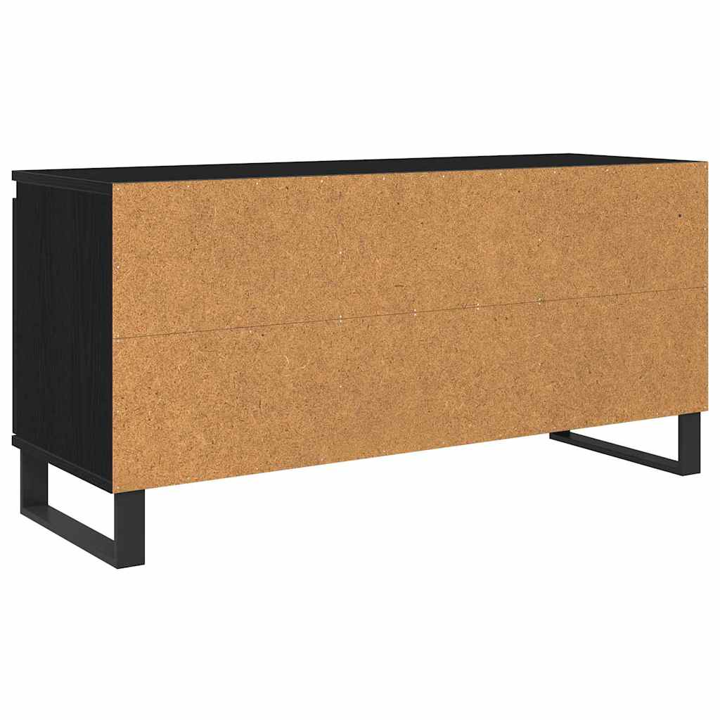 Mobile TV Rovere Nero 104 x 35 x 50 cm Legno multistrato