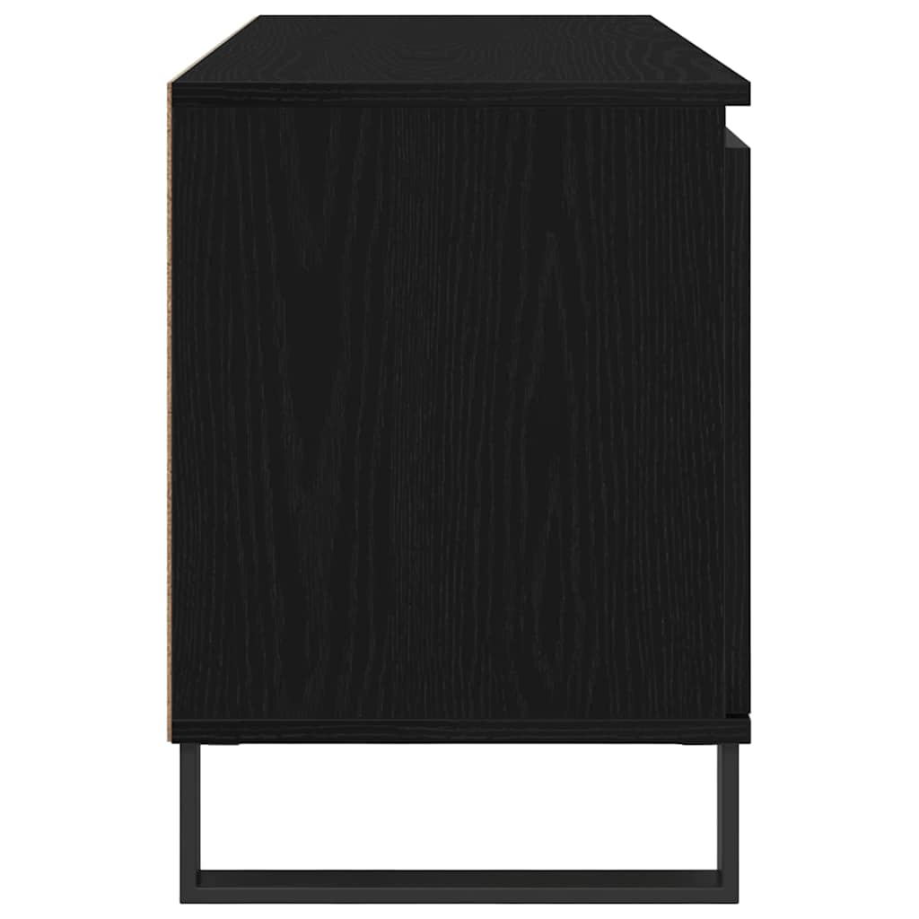 Mobile TV Rovere Nero 104 x 35 x 50 cm Legno multistrato