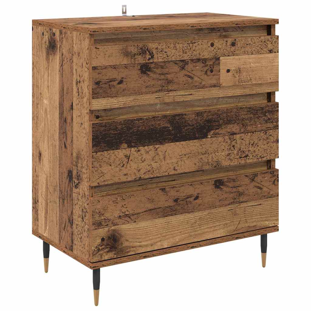 Credenza con cassetto Legno vecchio 60 x 35 x 70 cm Legno multistrato