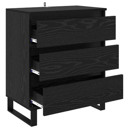 Credenza Rovere Nero 60 x 35 x 70 cm Legno multistrato