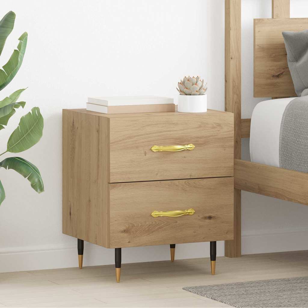 Armadio da Notte 2 pcs Rovere artigianale 40 x 35 x 47,5 cm