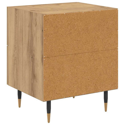 Armadio da Notte 2 pcs Rovere artigianale 40 x 35 x 47,5 cm