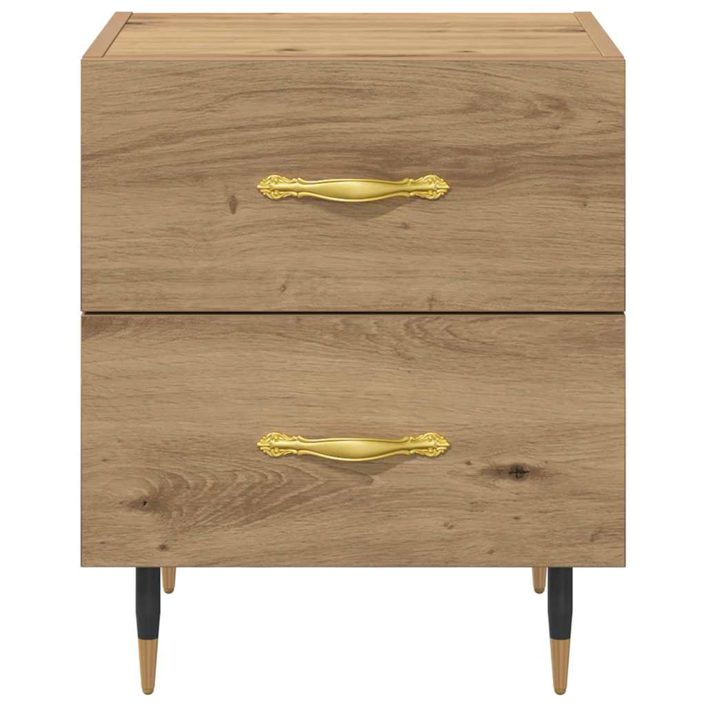 Armadio da Notte 2 pcs Rovere artigianale 40 x 35 x 47,5 cm | homemem39