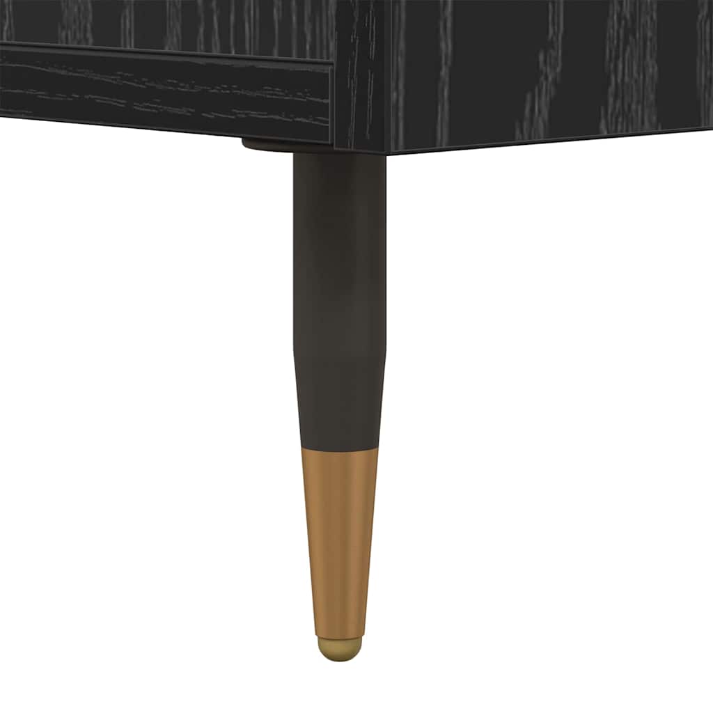Armadio da Notte con cassetto Rovere Nero 40 x 35 x 47,5 cm