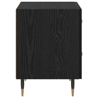 Armadio da Notte 2 pcs Rovere Nero 40 x 35 x 47,5 cm | homemem39