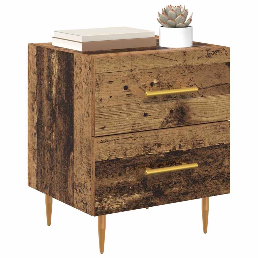 Armadio da Notte con cassetto Legno vecchio 40 x 35 x 47,5 cm