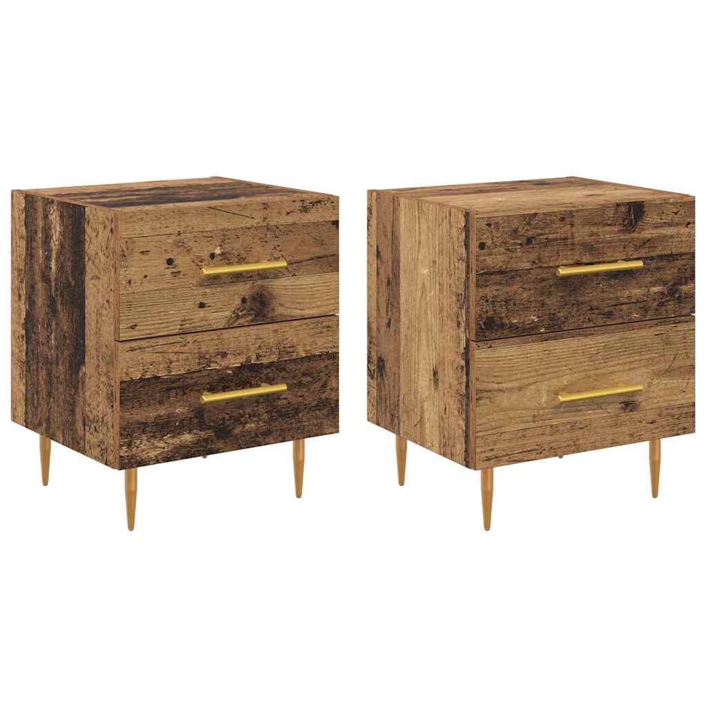 Armadio da Notte 2 pcs Legno vecchio 40 x 35 x 47,5 cm