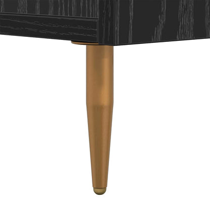 Armadio da Notte con cassetto Rovere Nero 40 x 35 x 47,5 cm