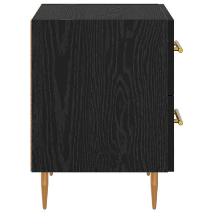 Armadio da Notte 2 pcs Rovere Nero 40 x 35 x 47,5 cm