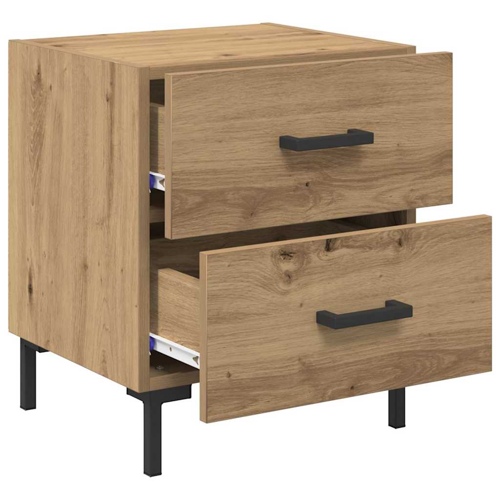Armadio da Notte 2 pcs Rovere artigianale 40 x 35 x 47,5 cm