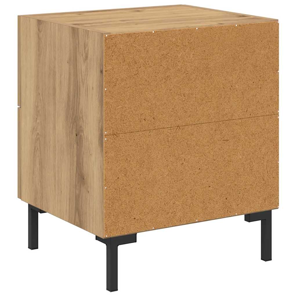 Armadio da Notte 2 pcs Rovere artigianale 40 x 35 x 47,5 cm | homemem39