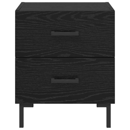 Armadio da Notte con cassetto Rovere Nero 40 x 35 x 47,5 cm | homemem39