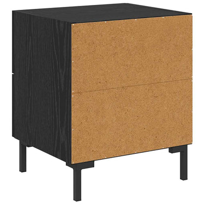 Armadio da Notte 2 pcs Rovere Nero 40 x 35 x 47,5 cm | homemem39