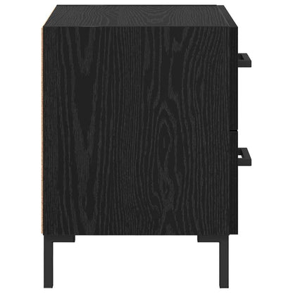 Armadio da Notte 2 pcs Rovere Nero 40 x 35 x 47,5 cm | homemem39