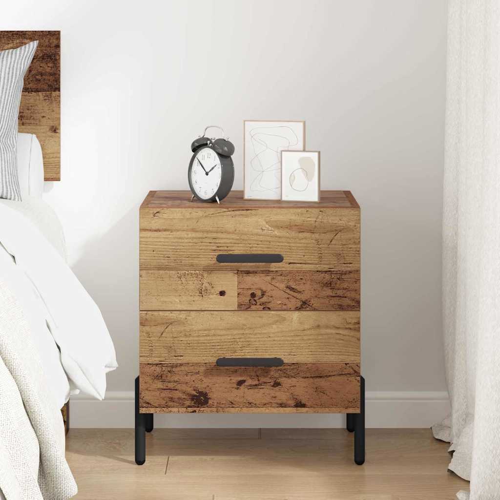Armadio da Notte con cassetto Legno vecchio 40 x 35 x 47,5 cm