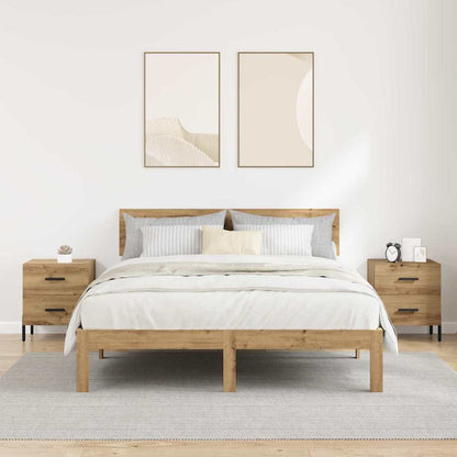 Armadio da Notte 2 pcs Rovere artigianale 40 x 35 x 47,5 cm | homemem39
