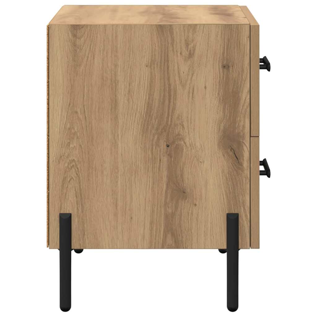 Armadio da Notte 2 pcs Rovere artigianale 40 x 35 x 47,5 cm | homemem39