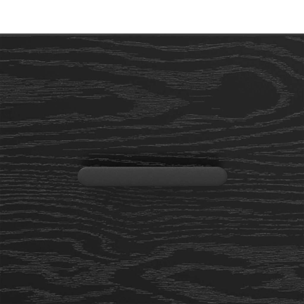 Armadio da Notte con cassetto Rovere Nero 40 x 35 x 47,5 cm | homemem39