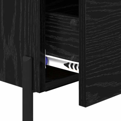 Armadio da Notte 2 pcs Rovere Nero 40 x 35 x 47,5 cm
