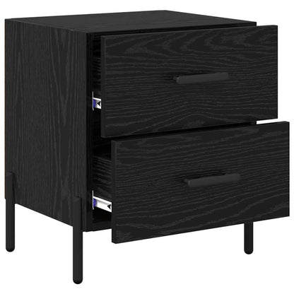 Armadio da Notte 2 pcs Rovere Nero 40 x 35 x 47,5 cm | homemem39