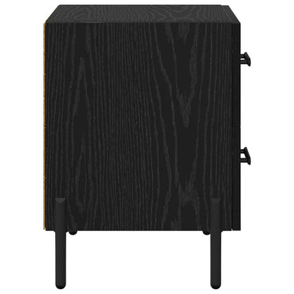 Armadio da Notte 2 pcs Rovere Nero 40 x 35 x 47,5 cm | homemem39