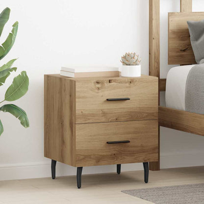 Armadio da Notte 2 pcs Rovere artigianale 40 x 35 x 47,5 cm