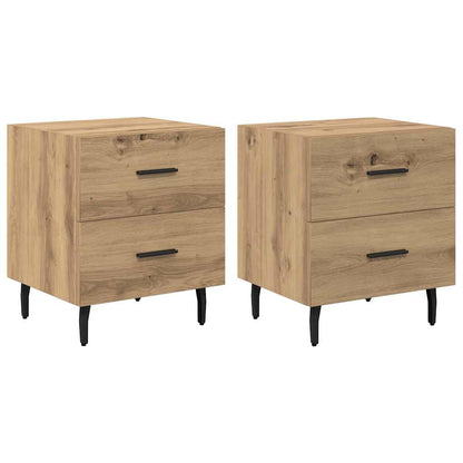 Armadio da Notte 2 pcs Rovere artigianale 40 x 35 x 47,5 cm | homemem39