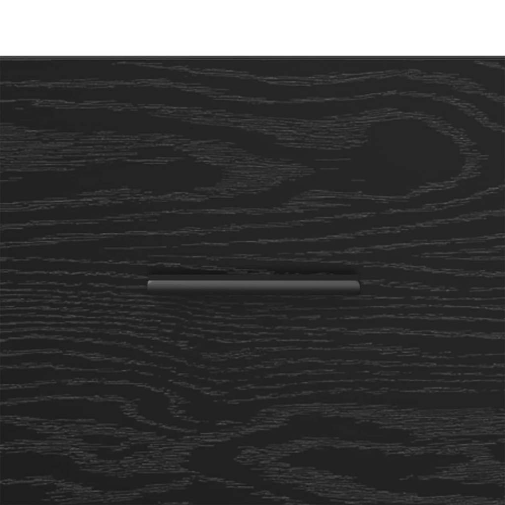 Armadio da Notte con cassetto Rovere Nero 40 x 35 x 47,5 cm | homemem39