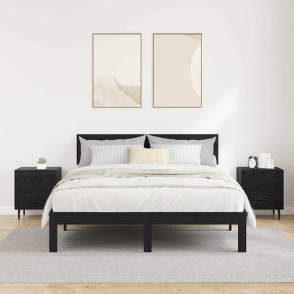 Armadio da Notte 2 pcs Rovere Nero 40 x 35 x 47,5 cm | homemem39