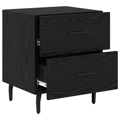 Armadio da Notte 2 pcs Rovere Nero 40 x 35 x 47,5 cm